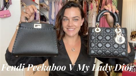 fendi peekaboo vs lady dior|fendi peekaboo crossover.